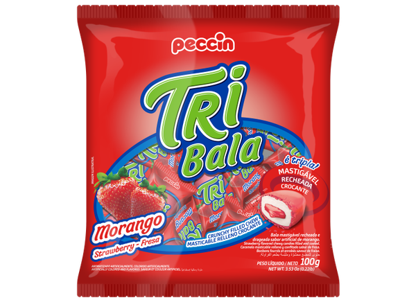 BALA PECCIN TRI BALA MORANGO 100G