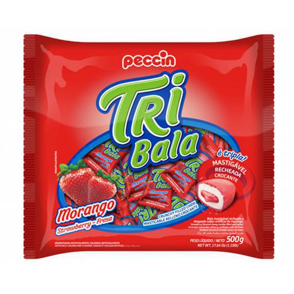 BALA PECCIN TRI BALA MORANGO 500G