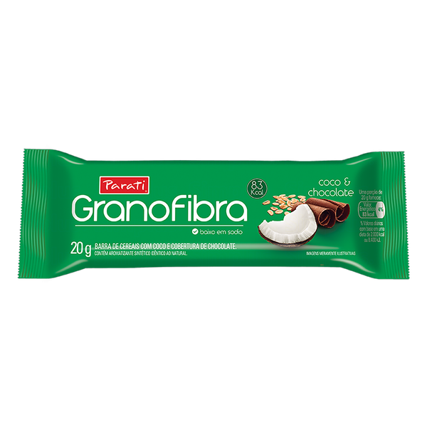 BARRA CEREAL GRANOFIBRA COCO E CHOCOLATE