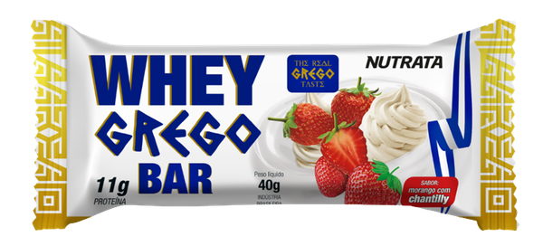 BARRA WHEY GREGO MORANGO 40G