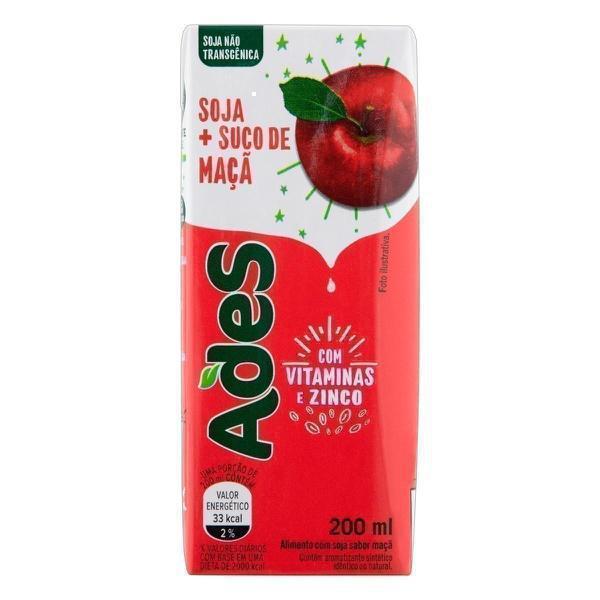 BEB DE SOJA ADES MAÇÃ 200ML