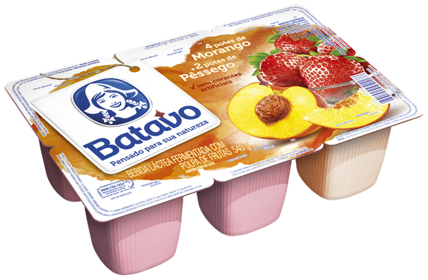 BEB LÁCTEA BATAVO MORANGO PÊSSEGO 510G
