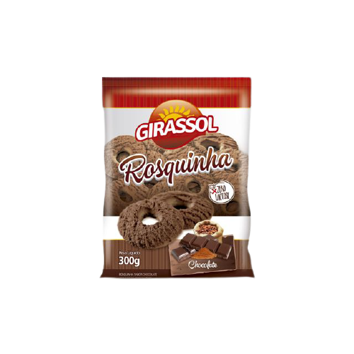 BISC GIRASSOL ROSQUINHA CHOCOLATE 270/25