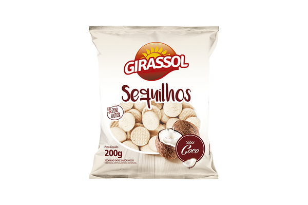 BISC GIRASSOL SEQUILHOS COCO 200G