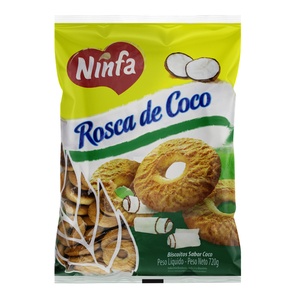BISC NINFA ROSQUINHAS COCO 500G