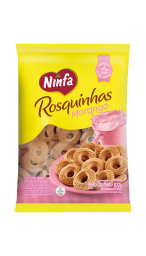 BISC NINFA ROSQUINHAS MORANGO 300G