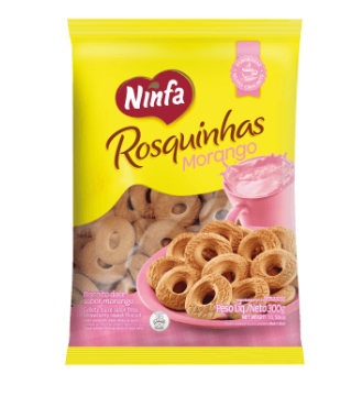 BISC NINFA ROSQUINHAS MORANGO 500G