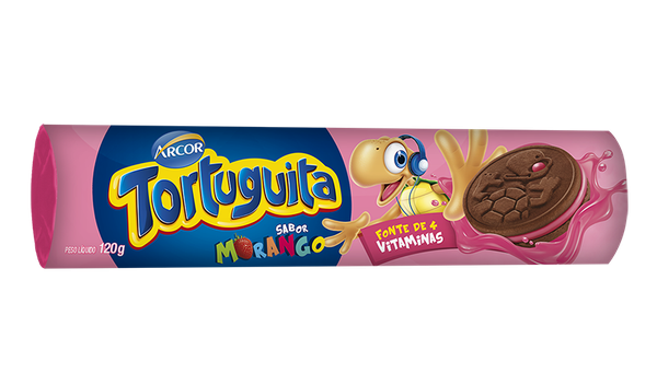 BISC TORTUGUITA MORANGO 120G