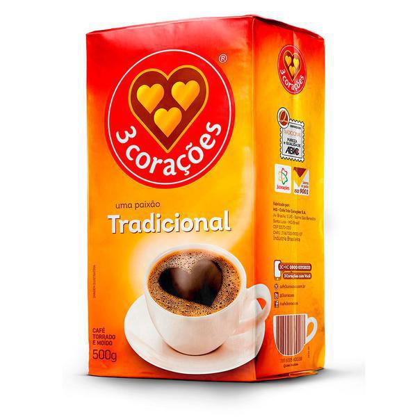 CAFÉ 3 CORAÇÕES TRADICIONAL 500G