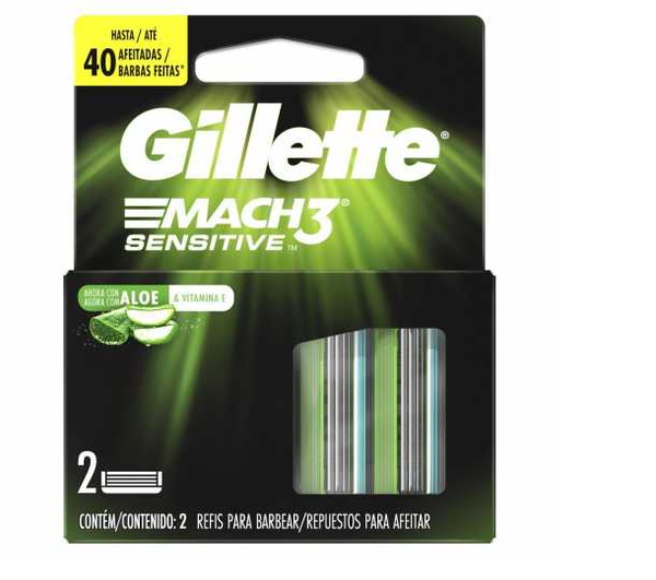 CARGA GILLETTE MACH3 SENSITIVE C/ 2 UN