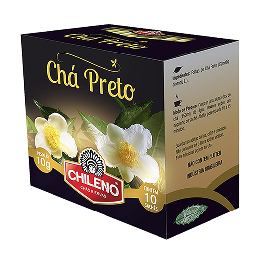 CHÁ CHILENO CHÁ PRETO 10SAQ 10G