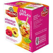CHÁ CHILENO GELADO PÊSSEGO E HIBISCO 10 