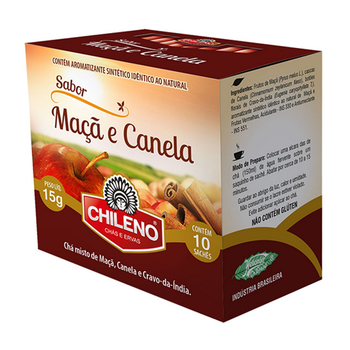 CHÁ CHILENO MISTO MAÇÃ E CANELA 10 SAQ 1