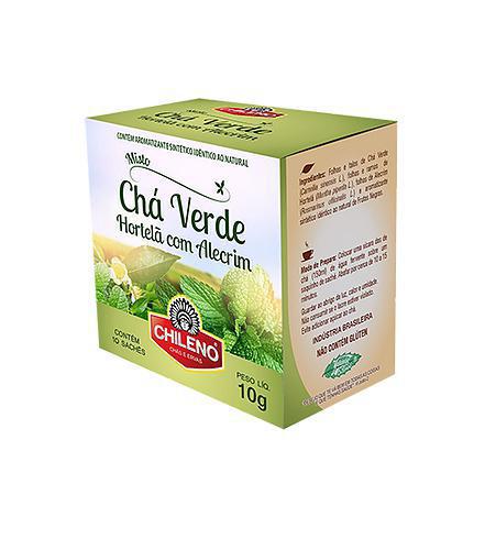 CHÁ CHILENO VERDE HORTELÃ/ ALECRIM 10 SA