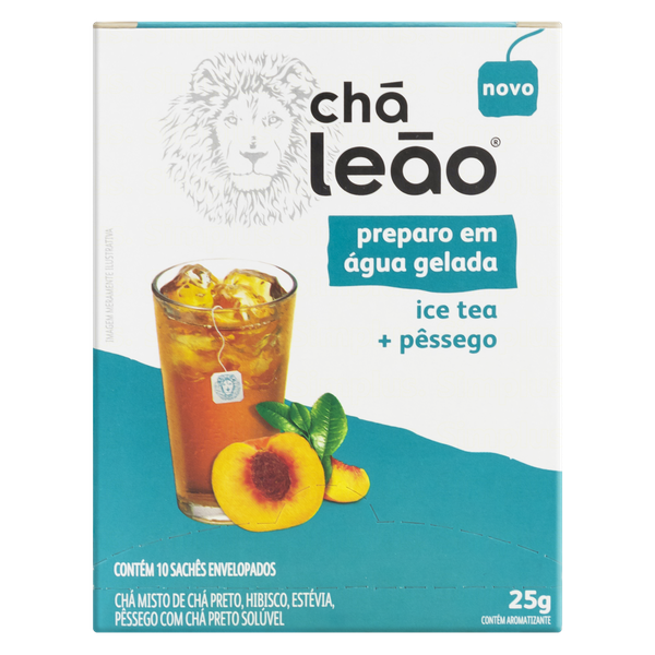 CHÁ LEÃO ICE TEA/PÊSSEGO 25G
