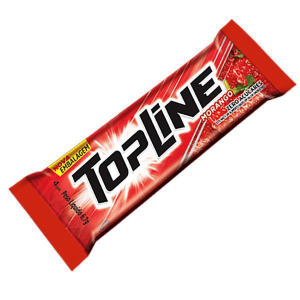 CHICLE ARCOR TOPLINE MORANGO 6,7G 4UN