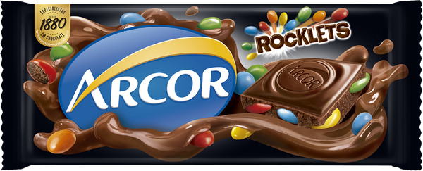 CHOC ARCOR ROCKLETS AO LEITE 80G
