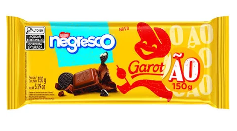 CHOC GAROTO BARRA NEGRESCO 150G