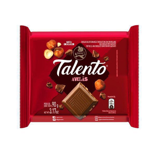 CHOC GAROTO TALENTO AVELÃS 85G