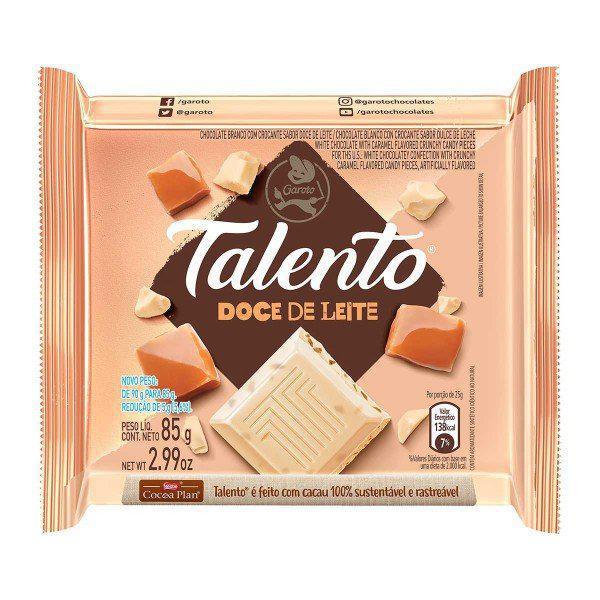 CHOC GAROTO TALENTO DOCE DE LEITE 85G