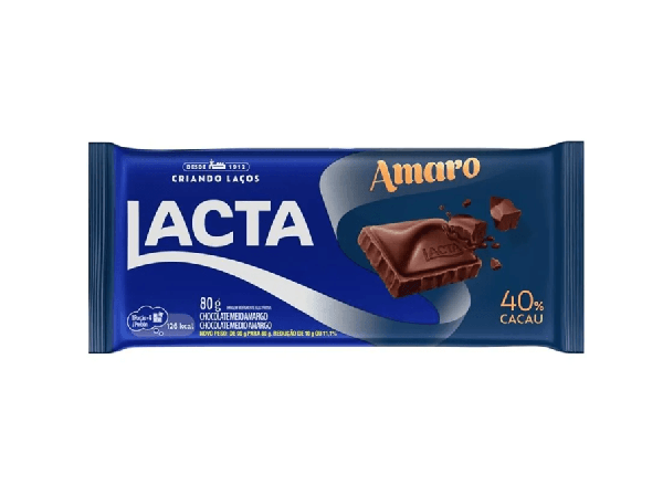 CHOC LACTA AMARO 80G