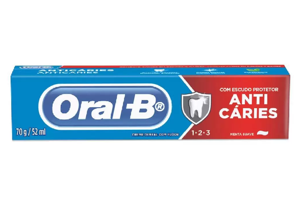 CREME DENT ORAL B 123 MENTA SUAVE 70G