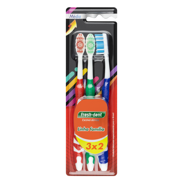 ESC DENTAL FRESHDENT FAMÍLIA MÉDIA C/ 3U
