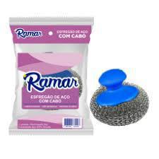 ESFREGÃO DE AÇO RAMAR COM CABO UND
