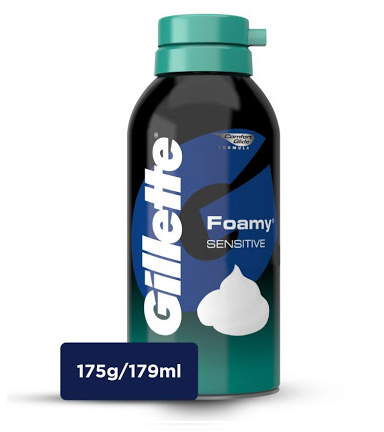 ESPUMA BARBEAR GILLETTE FOAMY SENS 175G
