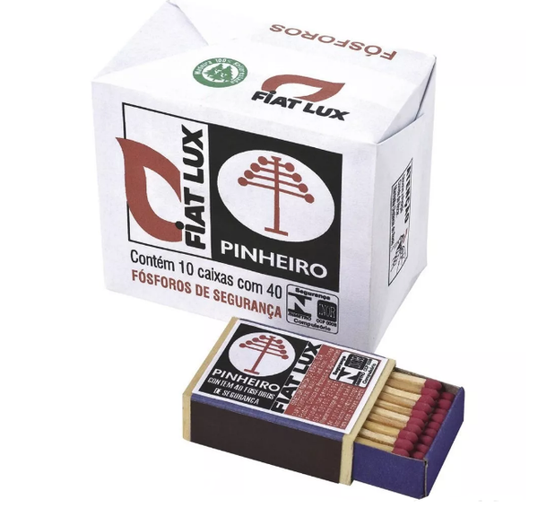 FÓSFOROS PINHEIRO C/10UN CAIXAS-40PALITO