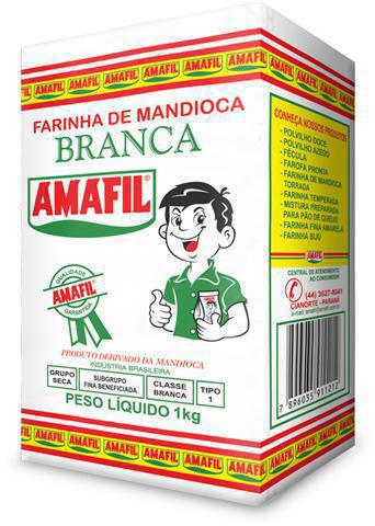 FARINHA DE MANDIOCA AMAFIL BRANCA 1KG