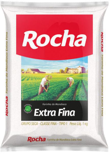 FARINHA DE MANDIOCA ROCHA EXTRA FINA 1KG