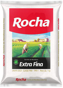 FARINHA DE MANDIOCA ROCHA EXTRA FINA 1KG