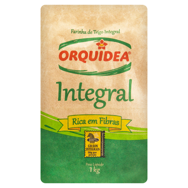 FARINHA DE TRIGO ORQUÍDEA INTEGRAL 1KG