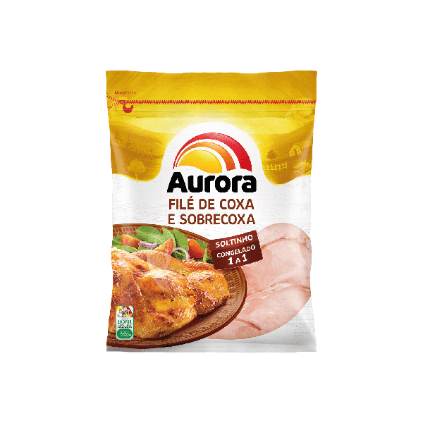 FILÉ DE COXA E SOBRECOXA AURORA IQF 1KG 