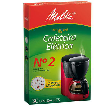 FILTRO PAPEL MELITTA CAFETEIRA ELÉTRICA Nº 2 C/ 30