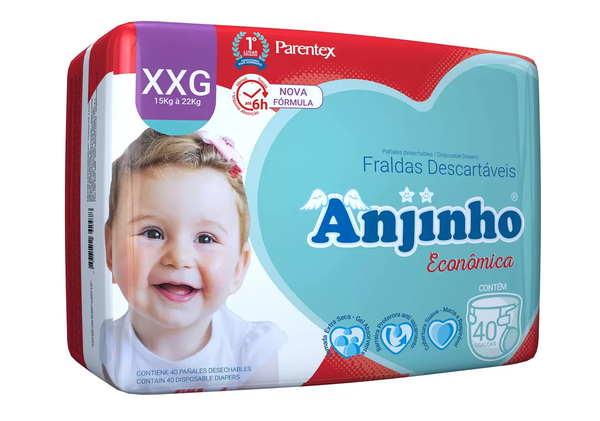 FRALDAS ANJINHO ECONÔMICA EXG C/40UN