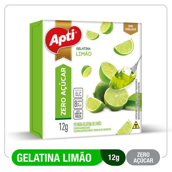 GELATINA APTI ZERO LIMÃO 12G