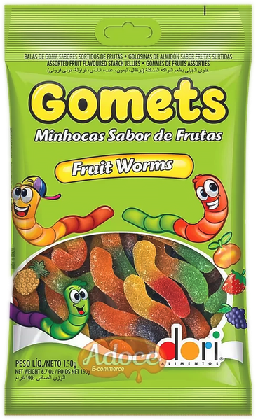 GOMETS BALAS MINHOCAS FRUTAS 150G