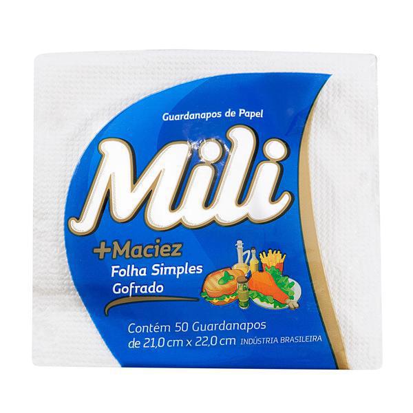 GUARDANAPO DE PAPEL MILI 21 X 22CM C/ 50