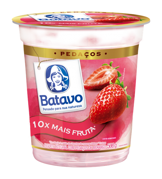 IOG BATAVO PEDAÇO FRUTA MORANGO 450G