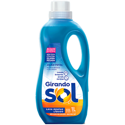 LAVA ROUPAS GIRANDO SOL AÇÃO TOTAL 1LT