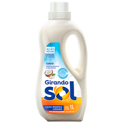 LAVA ROUPAS LÍQUIDO GIRANDO SOL COCO 1L
