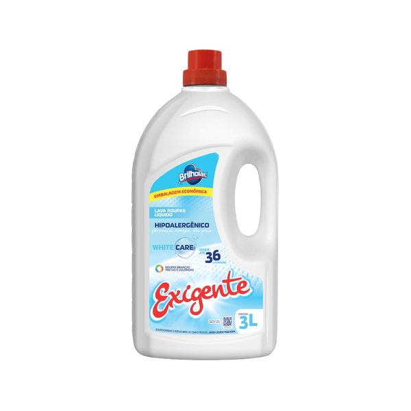 LAVA ROUPAS LIQ EXIGENTE WHITE CARE 3L