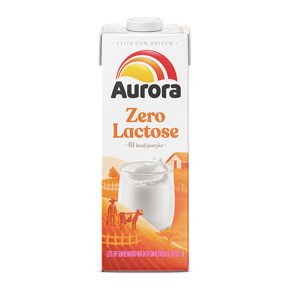 LEITE AURORA 0% LACTOSE SEMIDESNATADO 1L