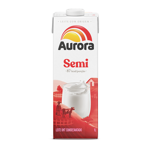 LEITE AURORA SEMIDESNATADO 1L