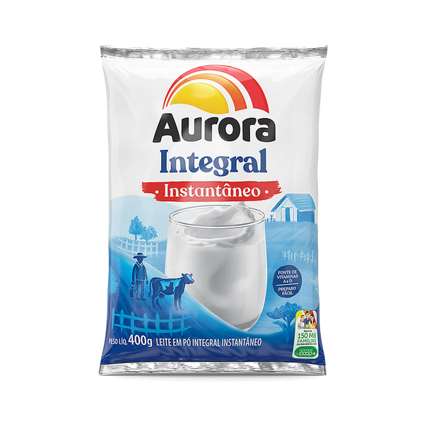 LEITE EM PÓ AURORA INSTANTÂNEO 400G 2768