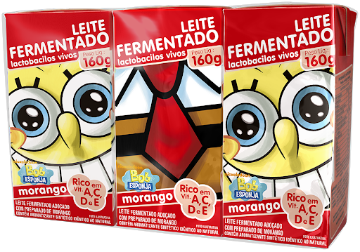 LEITE FERMENTADO BOB ESPONJA MORANGO 160