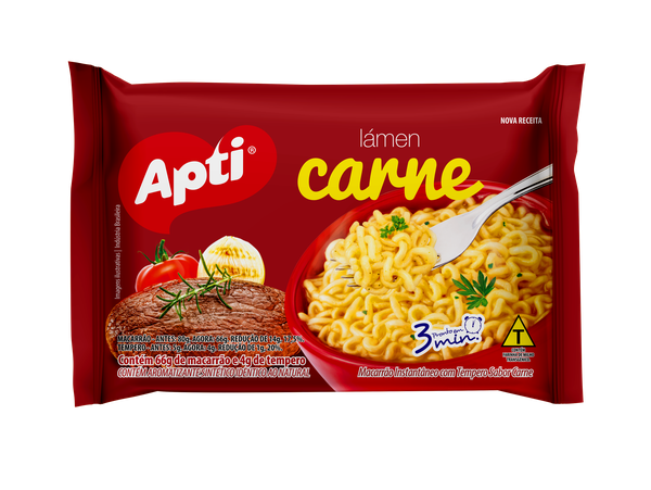 MACARRÃO INSTANTÂNEO APTI CARNE 85G
