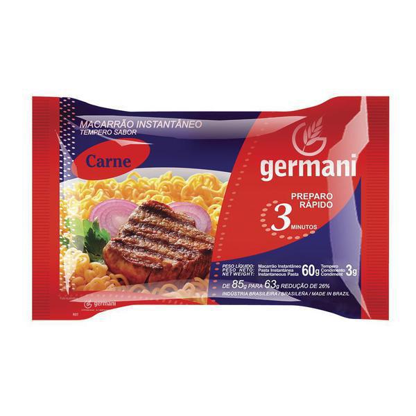MACARRÃO INSTANTÂNEO GERMANI CARNE 60G